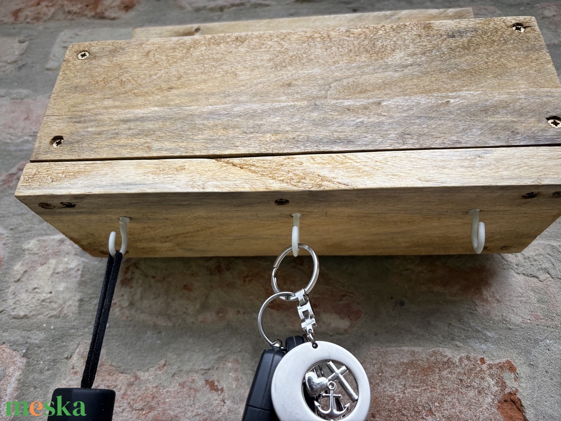 Új Handmade/Kézműves raklap fa előszobai levéltartó kis kulcs akasztókkal - otthon & életmód - bútor - polc - Meska.hu