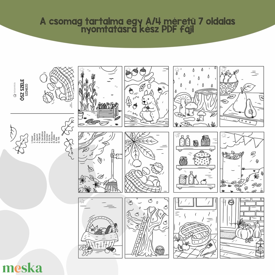 Ősz szele színező csomag (nyomtatható) - művészet - grafika & illusztráció - digitális - Meska.hu Ősz szele színező csomag (nyomtatható) - művészet - grafika & illusztráció - digitális - Meska.hu