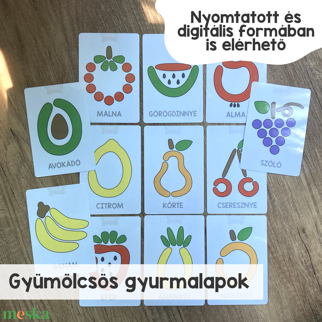 Gyümölcsös gyurmalap csomag  - játék & sport - készségfejlesztő és logikai játék - oktató játékok - Meska.hu