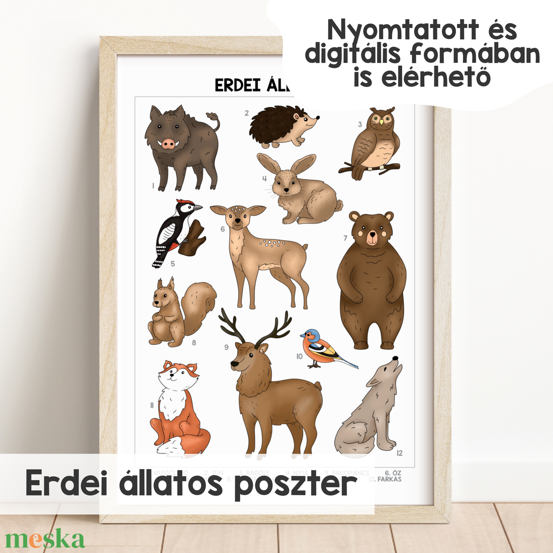 Erdei állatok poszter (1 db A4) - otthon & életmód - dekoráció - kép & falikép - poszter - Meska.hu Erdei állatok poszter (1 db A4) - otthon & életmód - dekoráció - kép & falikép - poszter - Meska.hu