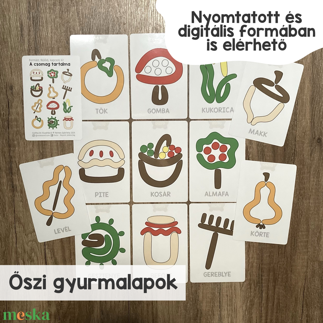 Őszi gyurmalap csomag - játék & sport - készségfejlesztő és logikai játék - oktató játékok - Meska.hu Őszi gyurmalap csomag - játék & sport - készségfejlesztő és logikai játék - oktató játékok - Meska.hu