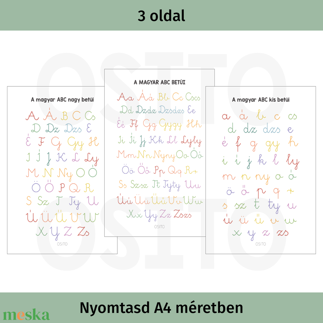 Magyar ABC poszter csomag - PDF - otthon & életmód - dekoráció - kép & falikép - poszter - Meska.hu