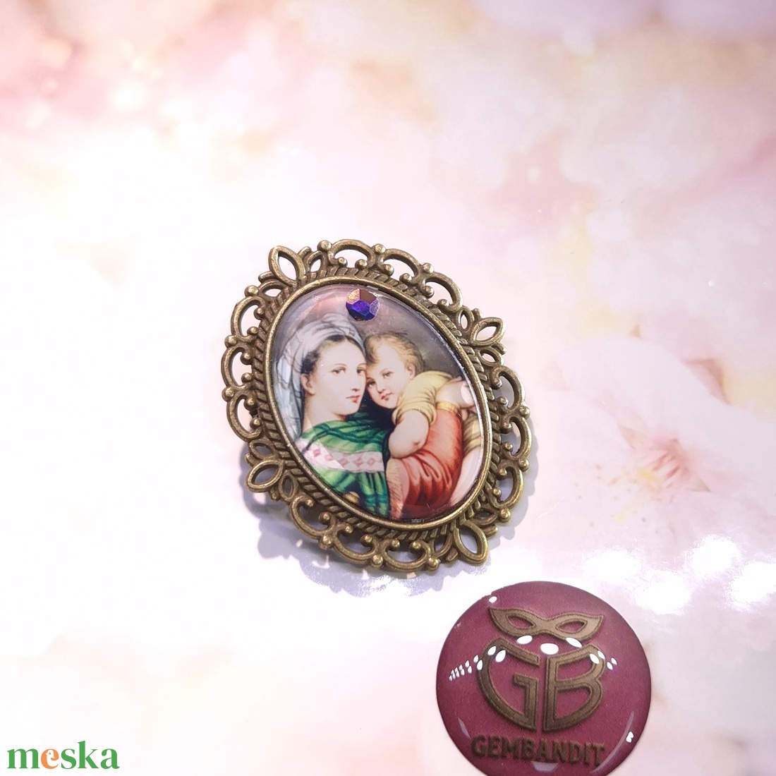 Rafaello madonnája bross - ékszer - kitűző és bross - Meska.hu