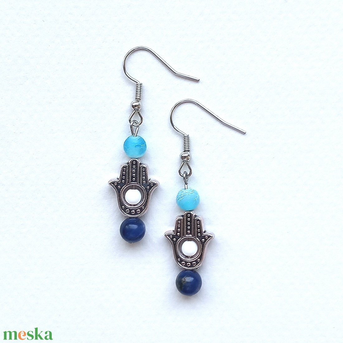 Hamsa keze fülbevaló - ékszer - fülbevaló - lógó fülbevaló - Meska.hu Hamsa keze fülbevaló - ékszer - fülbevaló - lógó fülbevaló - Meska.hu