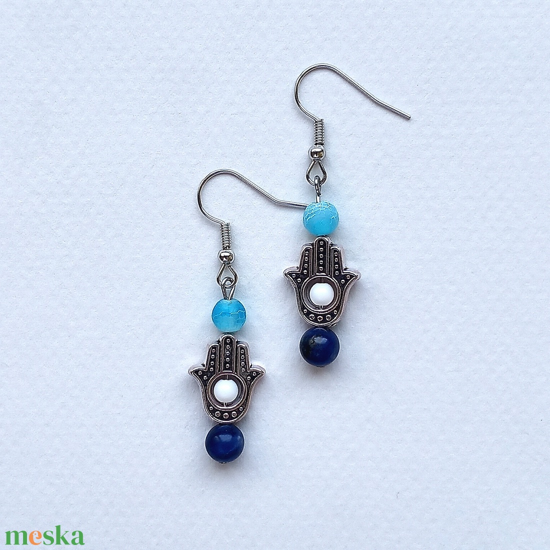 Hamsa keze fülbevaló - ékszer - fülbevaló - lógó fülbevaló - Meska.hu Hamsa keze fülbevaló - ékszer - fülbevaló - lógó fülbevaló - Meska.hu