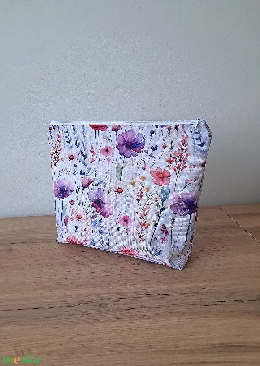 Nagyméretű virágos neszesszer - táska & tok - neszesszer - Meska.hu