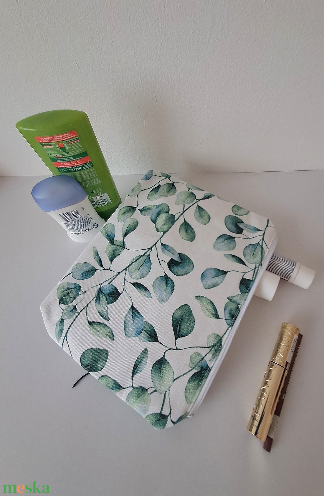 Levélmintás nagyméretű neszesszer - táska & tok - neszesszer - Meska.hu