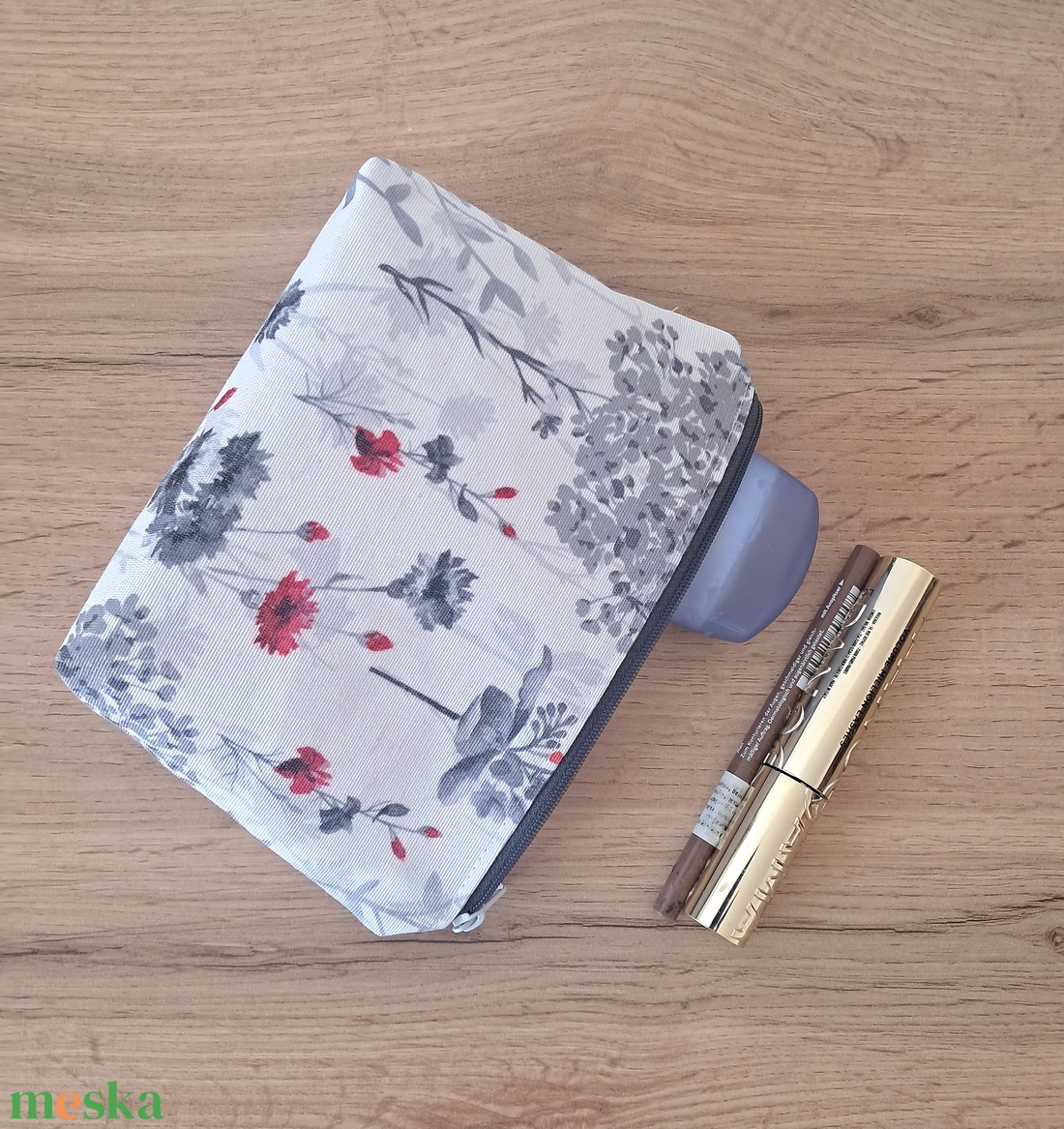 Virágmintás pamut neszesszer - táska & tok - neszesszer - Meska.hu