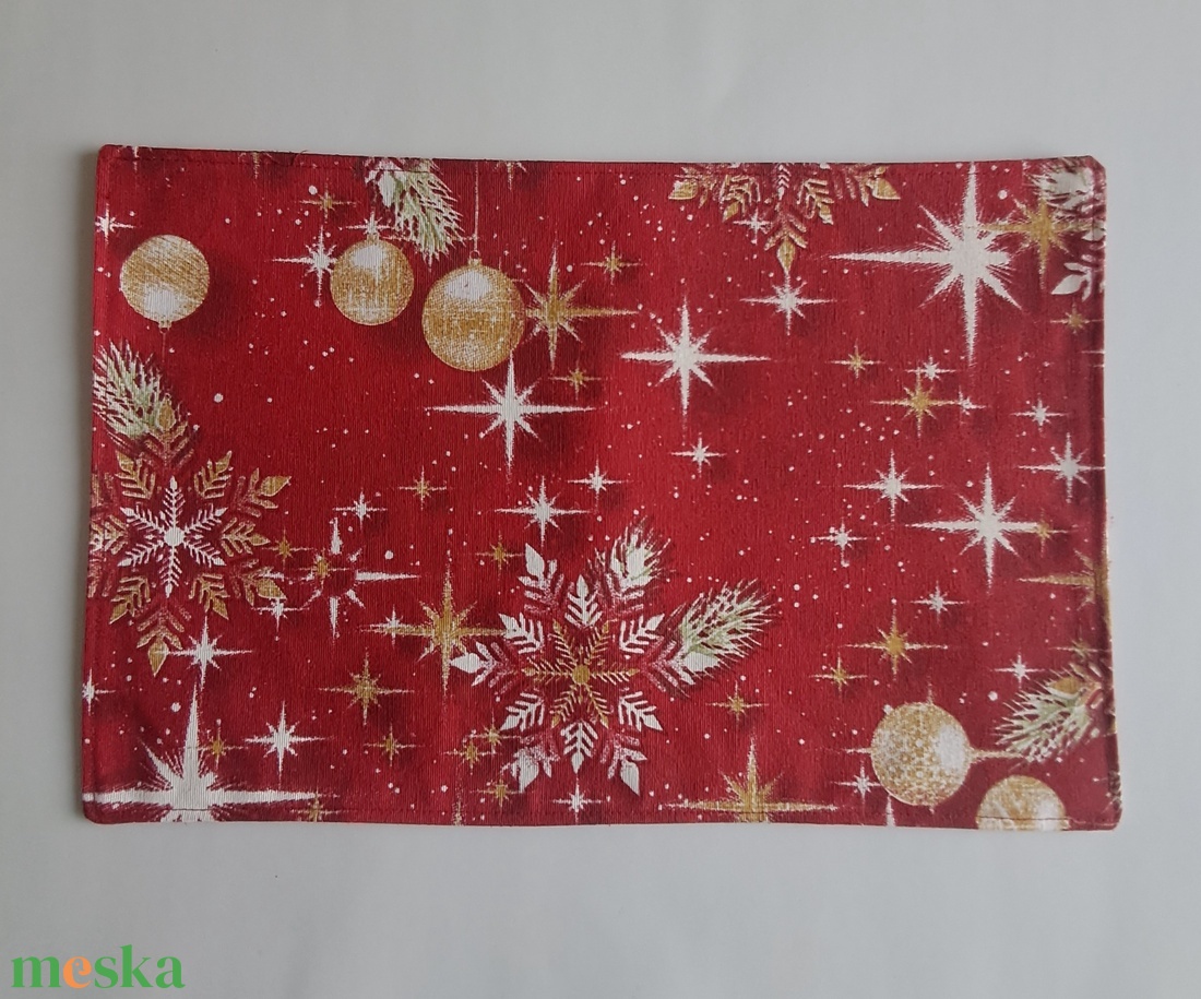 Karácsonyi tányéralátét szett - karácsony - karácsonyi lakásdekoráció - ünnepi asztaldekoráció - Meska.hu