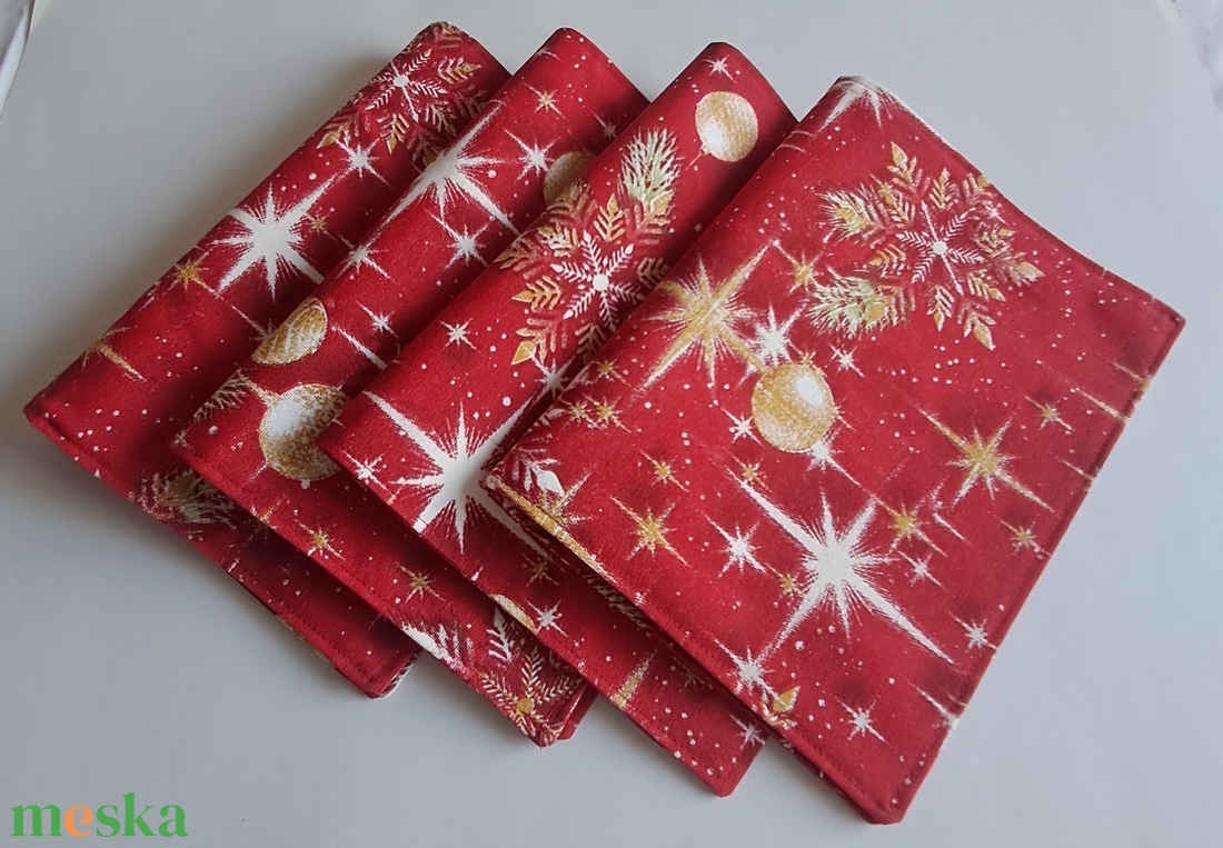 Karácsonyi tányéralátét szett - karácsony - karácsonyi lakásdekoráció - ünnepi asztaldekoráció - Meska.hu