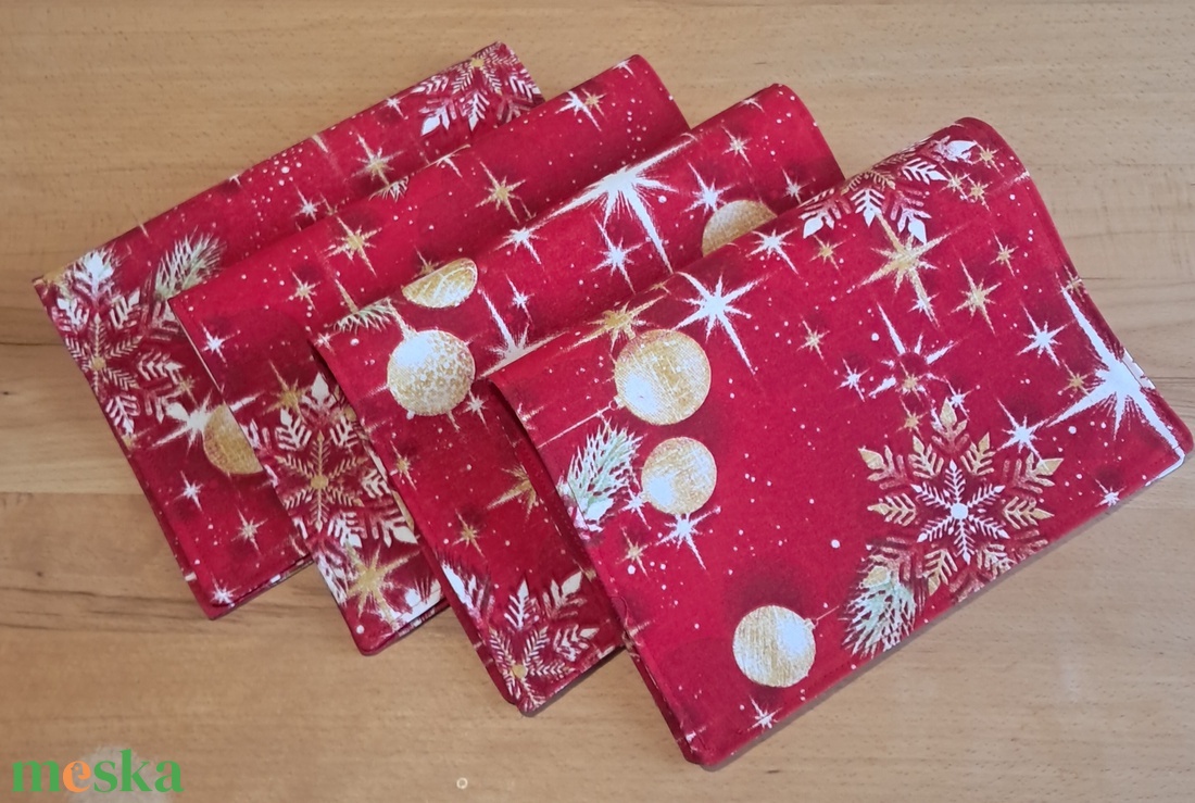 Karácsonyi tányéralátét szett - karácsony - karácsonyi lakásdekoráció - ünnepi asztaldekoráció - Meska.hu