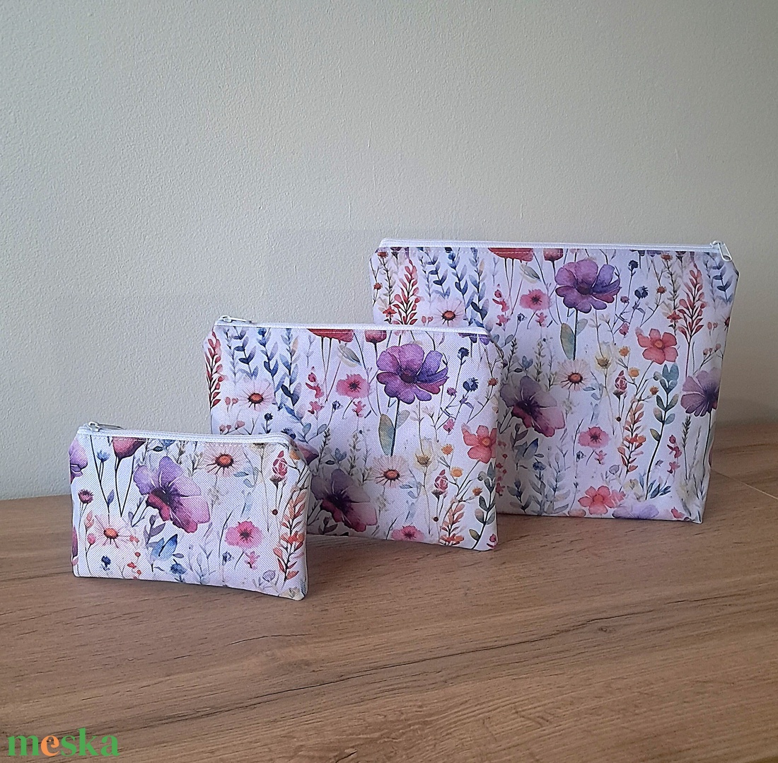 Virágos neszesszer szett - táska & tok - neszesszer - Meska.hu