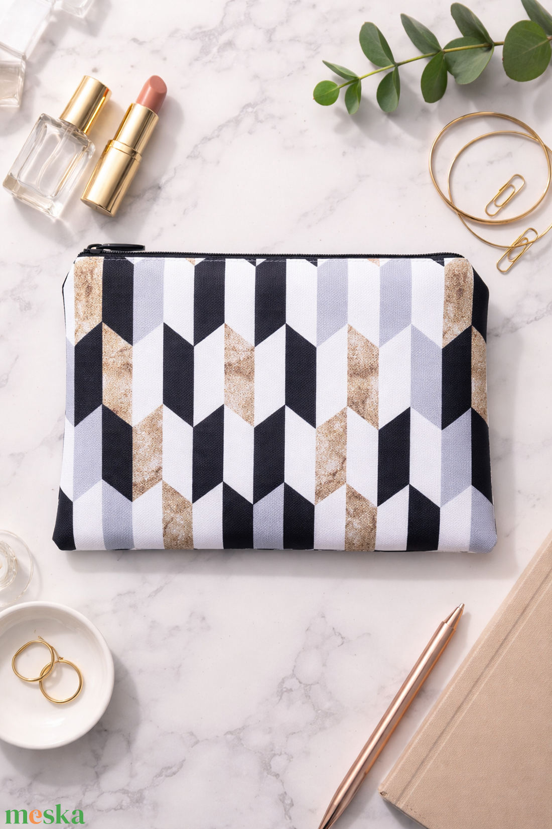 Geometria mintás neszesszer - táska & tok - neszesszer - Meska.hu