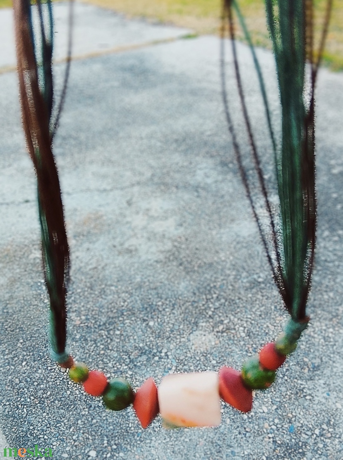 Unakit, fagyöngy köves nyaklánc, nyakék  - ékszer - nyaklánc - gyöngyös nyaklánc - Meska.hu