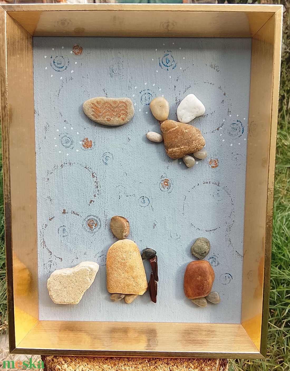 Angyalka kőkép - otthon & életmód - dekoráció - kép & falikép - kavics kép - Meska.hu