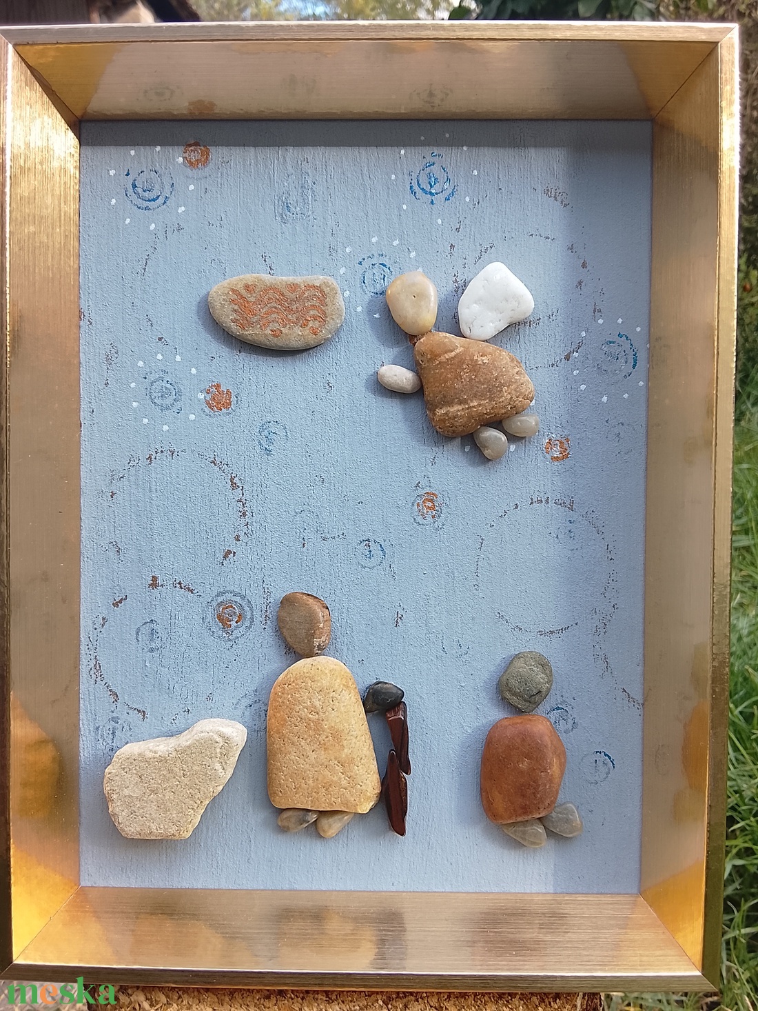 Angyalka kőkép - otthon & életmód - dekoráció - kép & falikép - kavics kép - Meska.hu