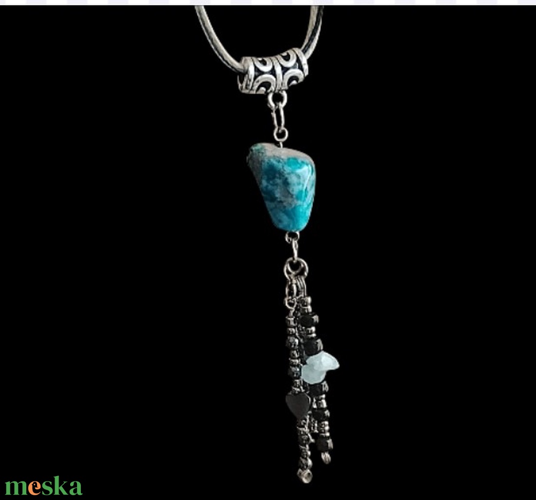 Nyaklánc apatit ásvány medállal - ékszer - nyaklánc - medálos nyaklánc - Meska.hu