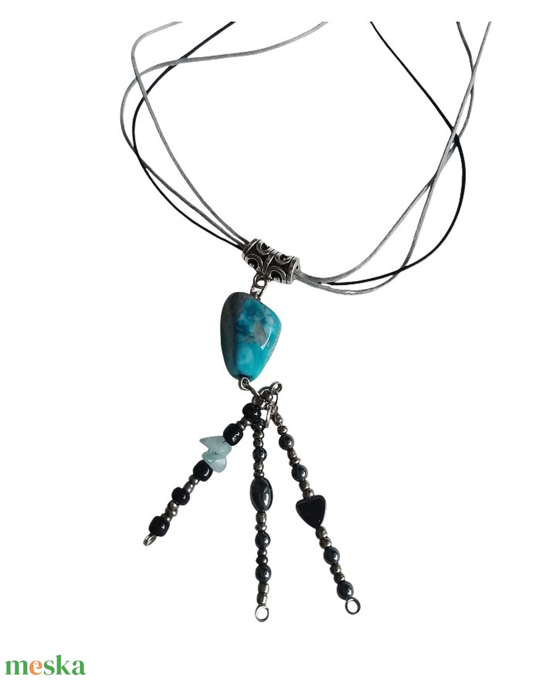 Nyaklánc apatit ásvány medállal - ékszer - nyaklánc - medálos nyaklánc - Meska.hu