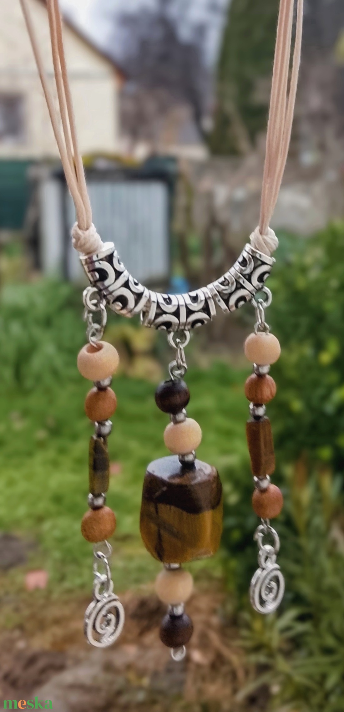 Nyaklánc ásványos medállal. - ékszer - nyaklánc - medál - Meska.hu