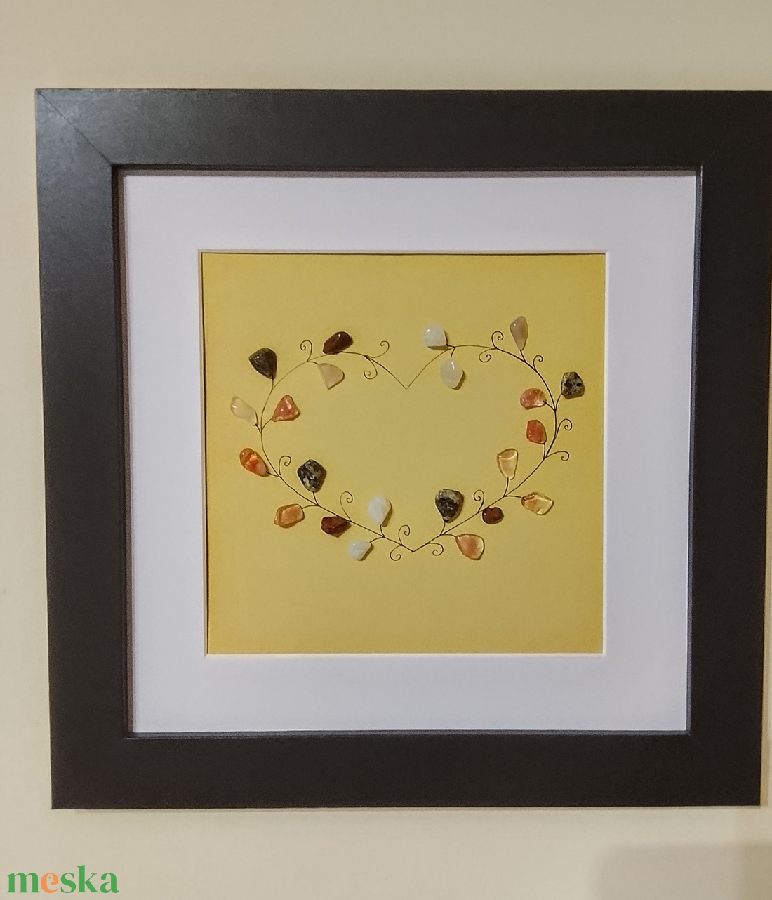 Féldrágakő falikép  - otthon & életmód - dekoráció - kép & falikép - kavics kép - Meska.hu