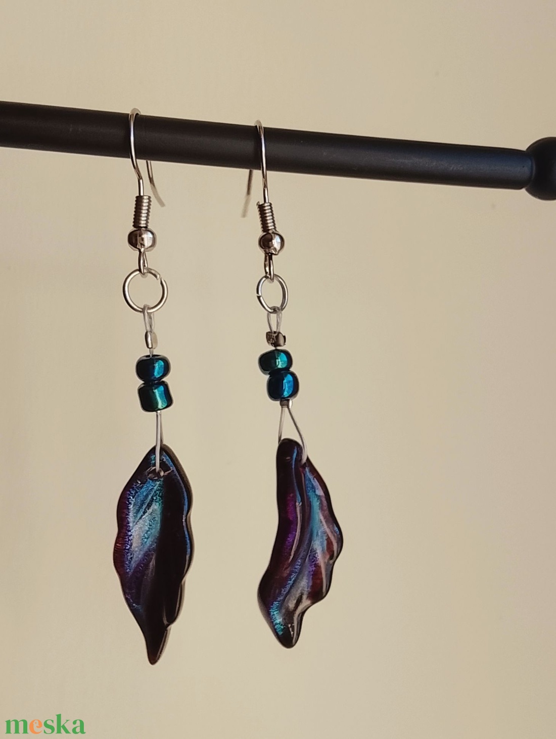 Levél fülbevaló  - ékszer - fülbevaló - lógó fülbevaló - Meska.hu