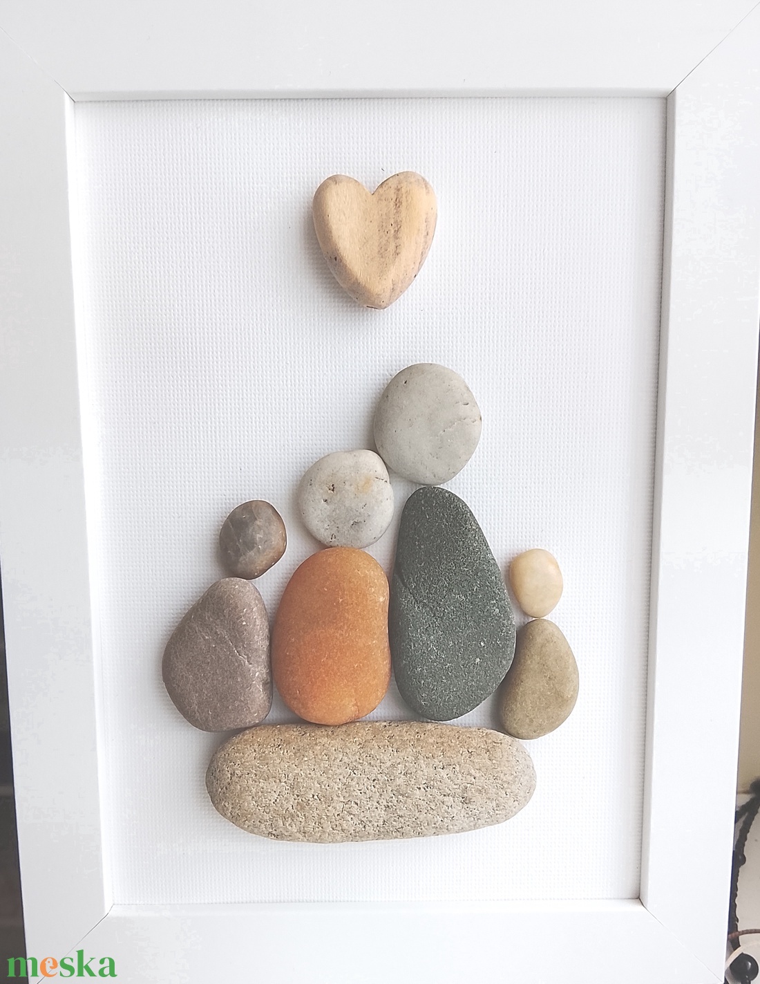 Szerető család kő /kavics falikép  - otthon & életmód - dekoráció - kép & falikép - kavics kép - Meska.hu