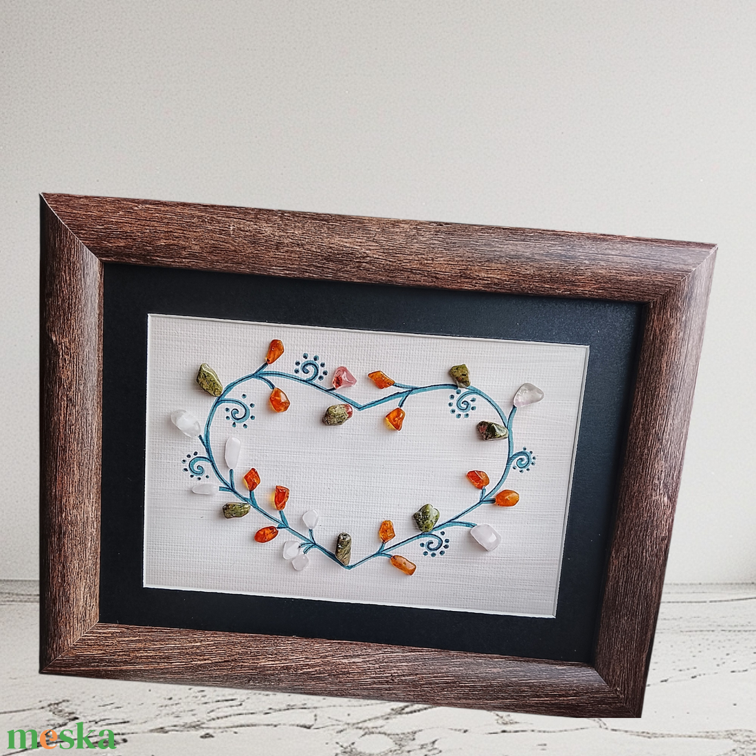 Féldrágakő falikép  - otthon & életmód - dekoráció - kép & falikép - kavics kép - Meska.hu