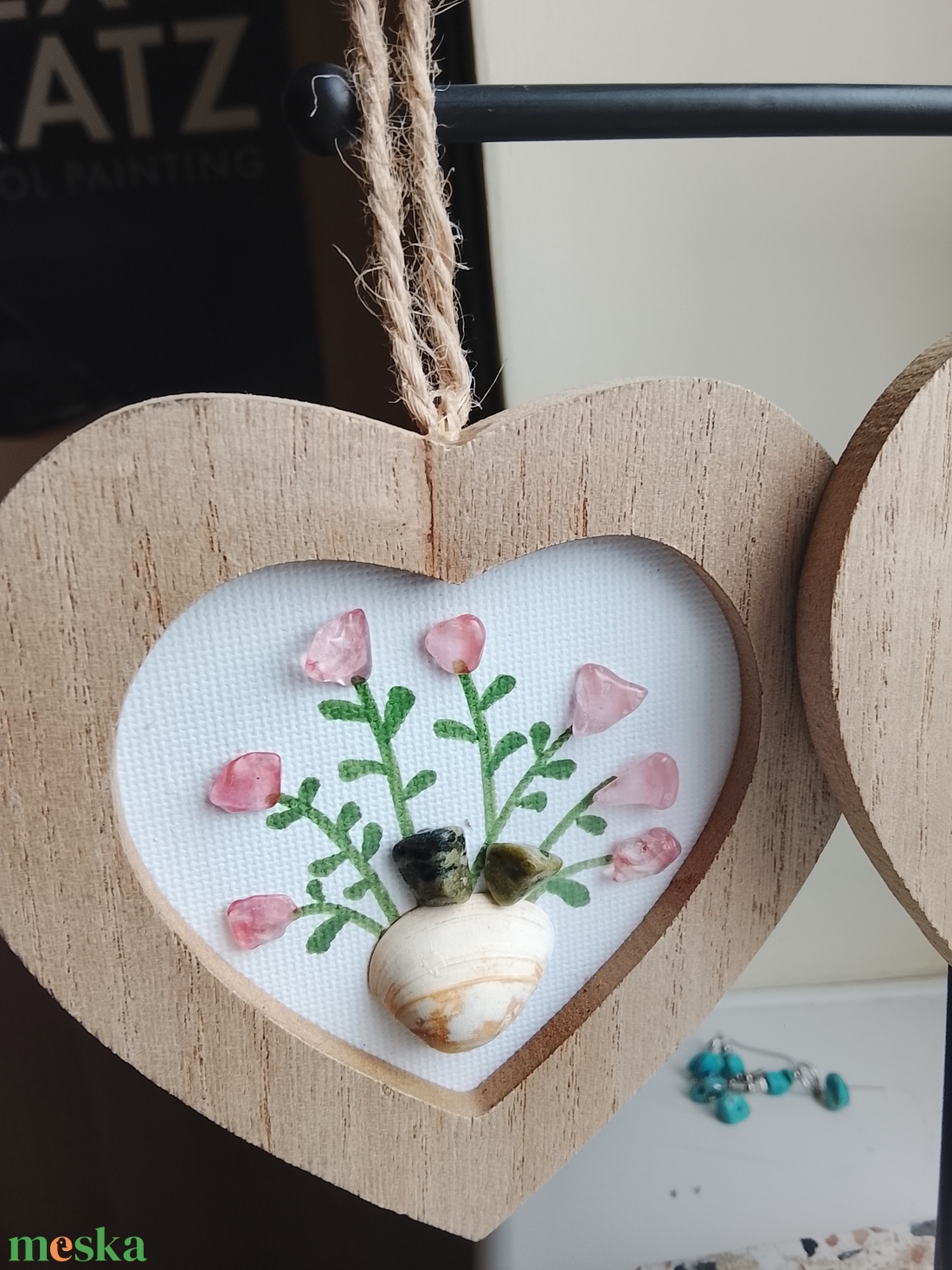  keretben féldrágakő falikép  - otthon & életmód - dekoráció - kép & falikép - kavics kép - Meska.hu