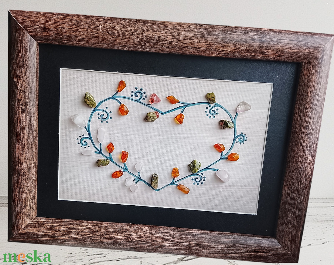 Féldrágakő falikép  - otthon & életmód - dekoráció - kép & falikép - kavics kép - Meska.hu