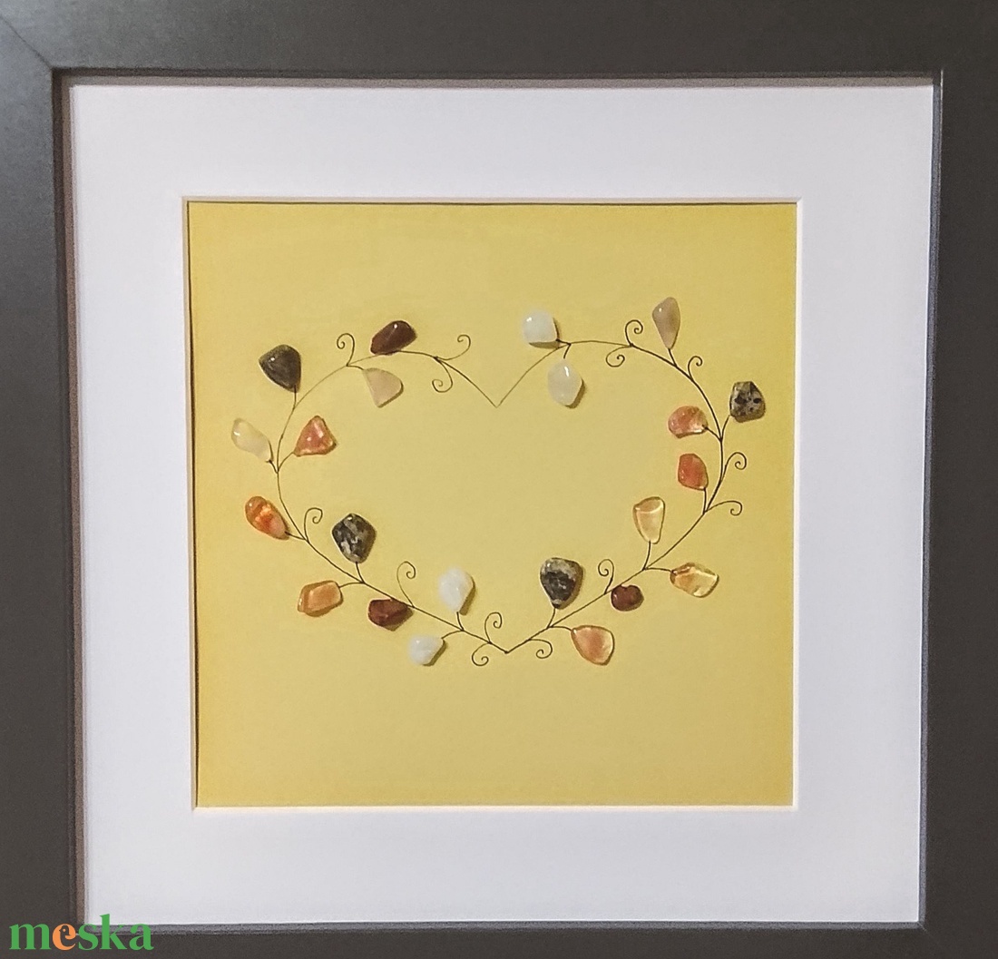 Féldrágakő falikép  - otthon & életmód - dekoráció - kép & falikép - kavics kép - Meska.hu