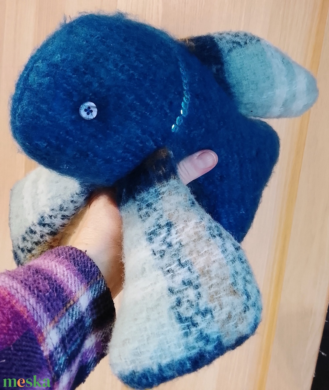 Varrott puha játék hal újrahasznosított anyagból  - játék & sport - plüssállat & játékfigura - hal - Meska.hu