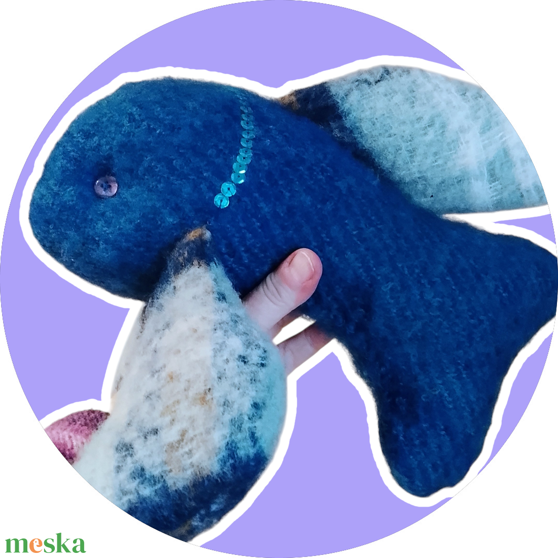 Varrott puha játék hal újrahasznosított anyagból  - játék & sport - plüssállat & játékfigura - hal - Meska.hu