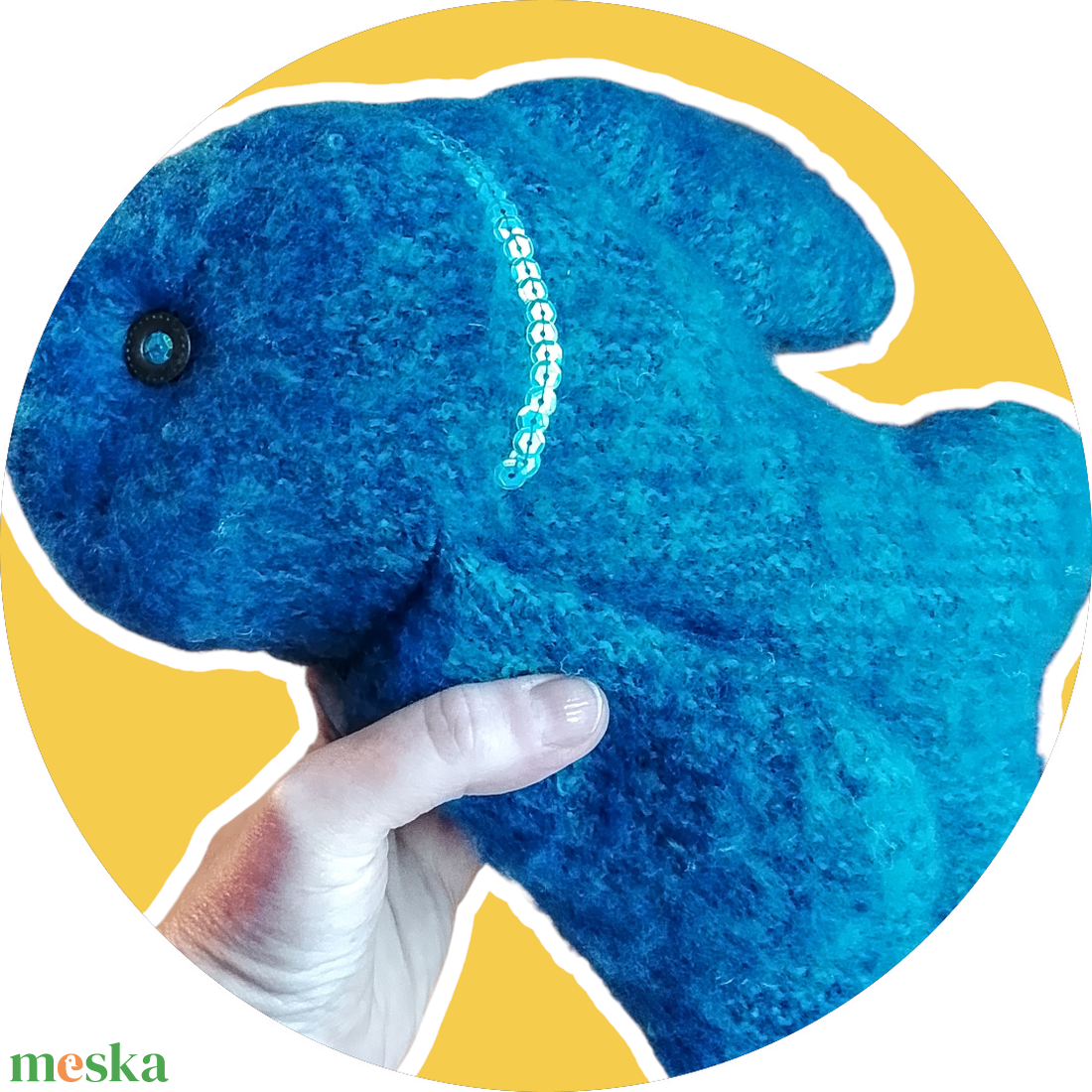 Varrott puha játék hal újrahasznosított anyagból  - játék & sport - plüssállat & játékfigura - hal - Meska.hu