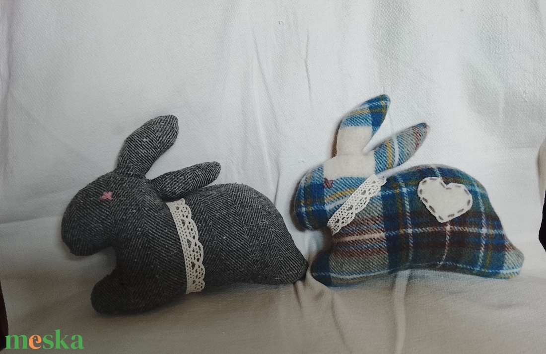 Varrott puha nyuszi textilfigura - játék & sport - plüssállat & játékfigura - hal - Meska.hu