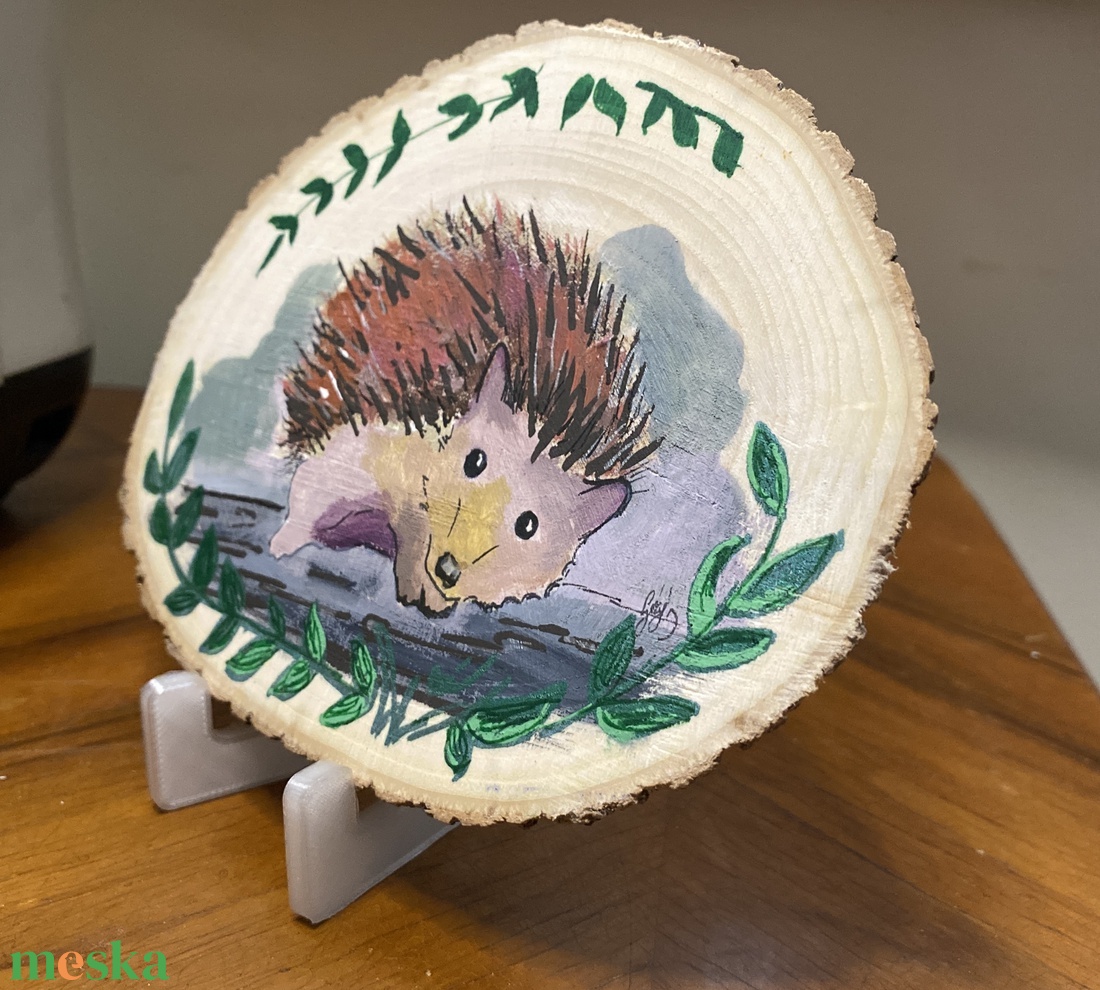 Süni fa korongon - művészet - festmény - akril - Meska.hu