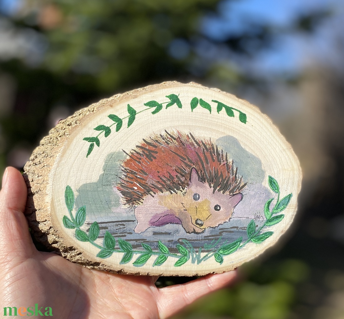 Süni fa korongon - művészet - festmény - akril - Meska.hu