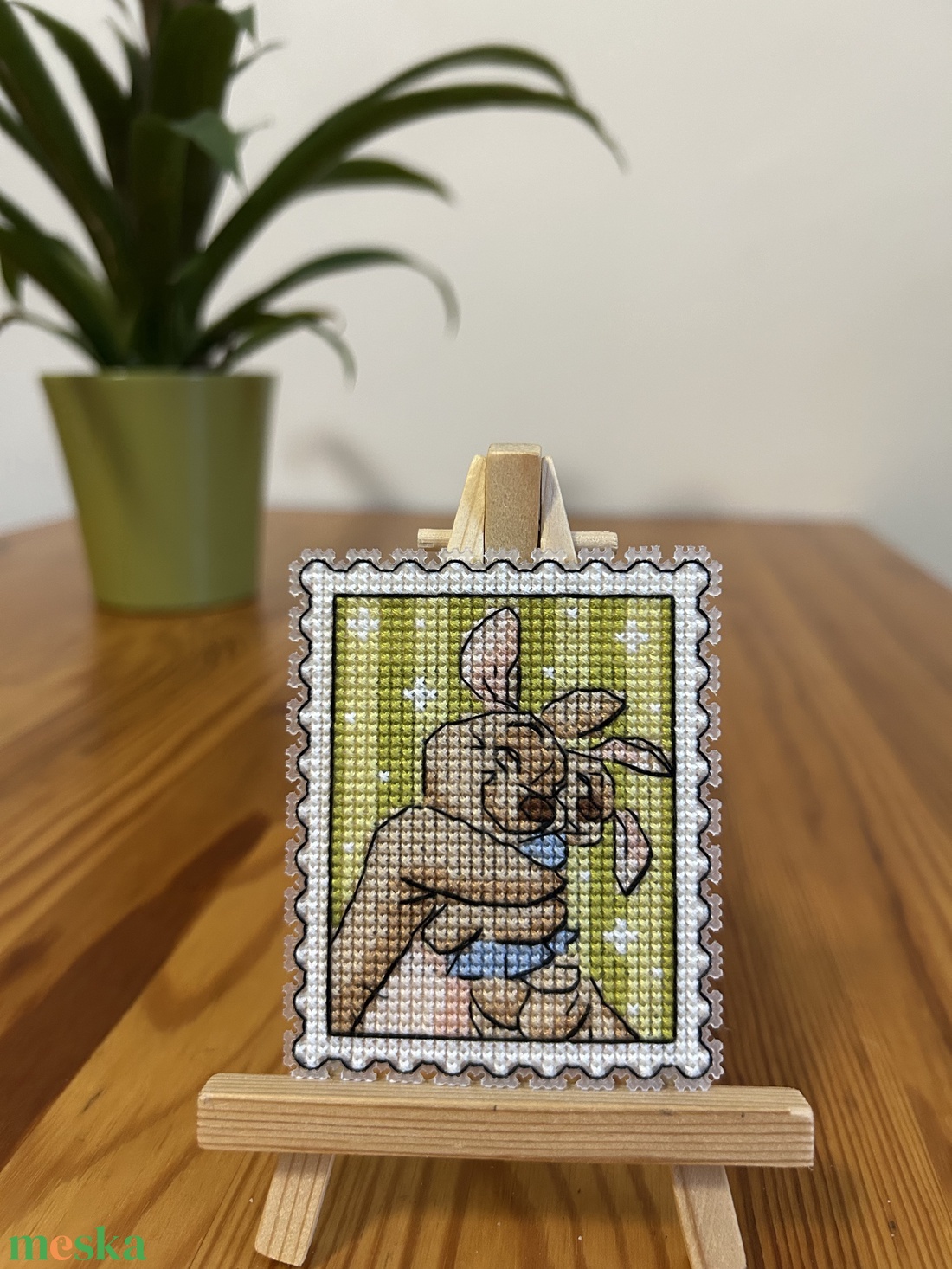 Kanga és Zsebibaba keresztszemes hűtőmágnes - otthon & életmód - konyhafelszerelés, tálalás - konyhai dekoráció - hűtőmágnes - Meska.hu
