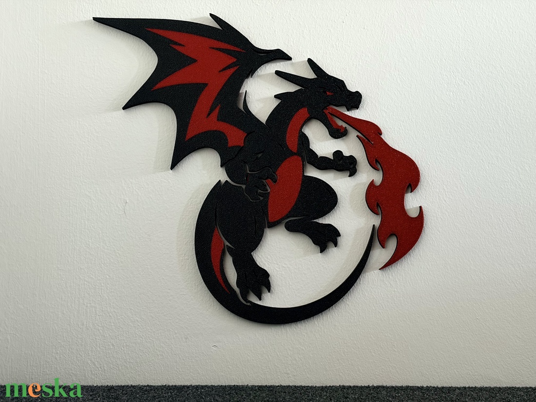 Charizard fali dísz - otthon & életmód - dekoráció - fali és függő dekoráció - álomfogó - Meska.hu