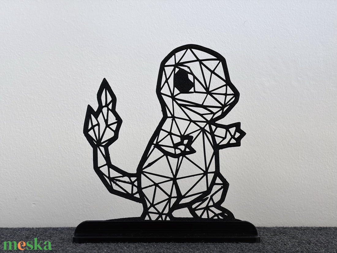 Geometrikus Charmander Asztali Dekoráció � Modern Minimalizmus Pokémon stílusban - otthon & életmód - dekoráció - asztal és polc dekoráció - asztaldísz - Meska.hu