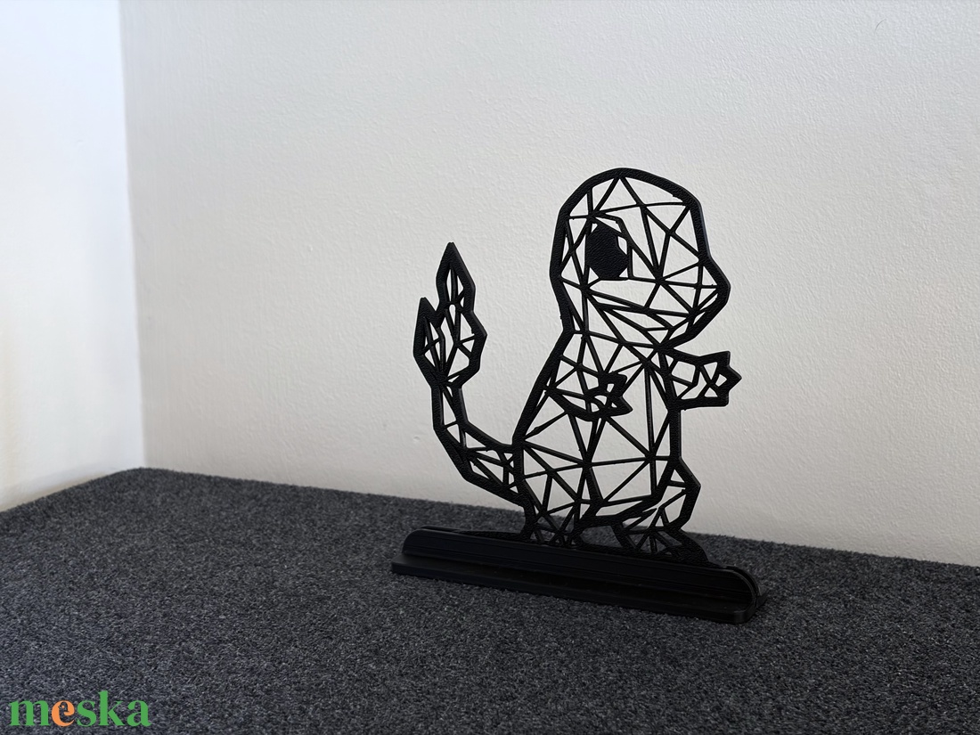 Geometrikus Charmander Asztali Dekoráció � Modern Minimalizmus Pokémon stílusban - otthon & életmód - dekoráció - asztal és polc dekoráció - asztaldísz - Meska.hu