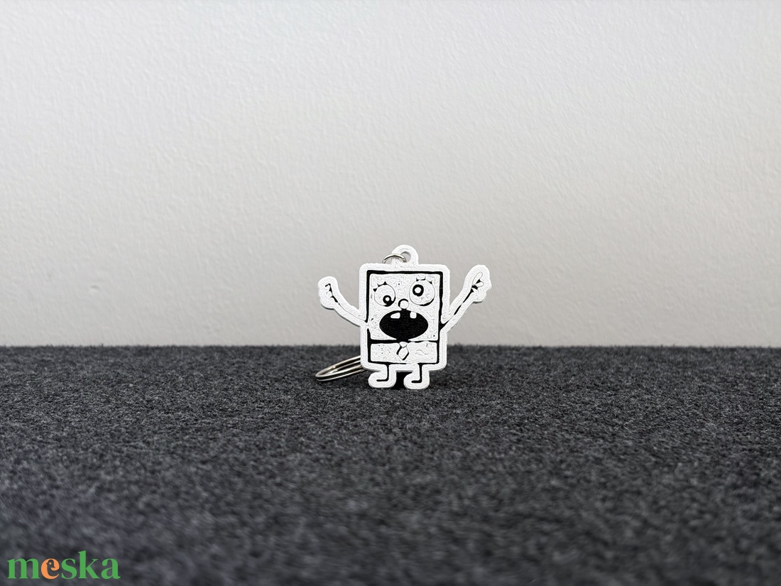 FirkaBob (DoodleBob) Kulcstartó � A rajzfilmvilág legcukibb bajkeverője - táska & tok - kulcstartó & táskadísz - kulcstartó - Meska.hu