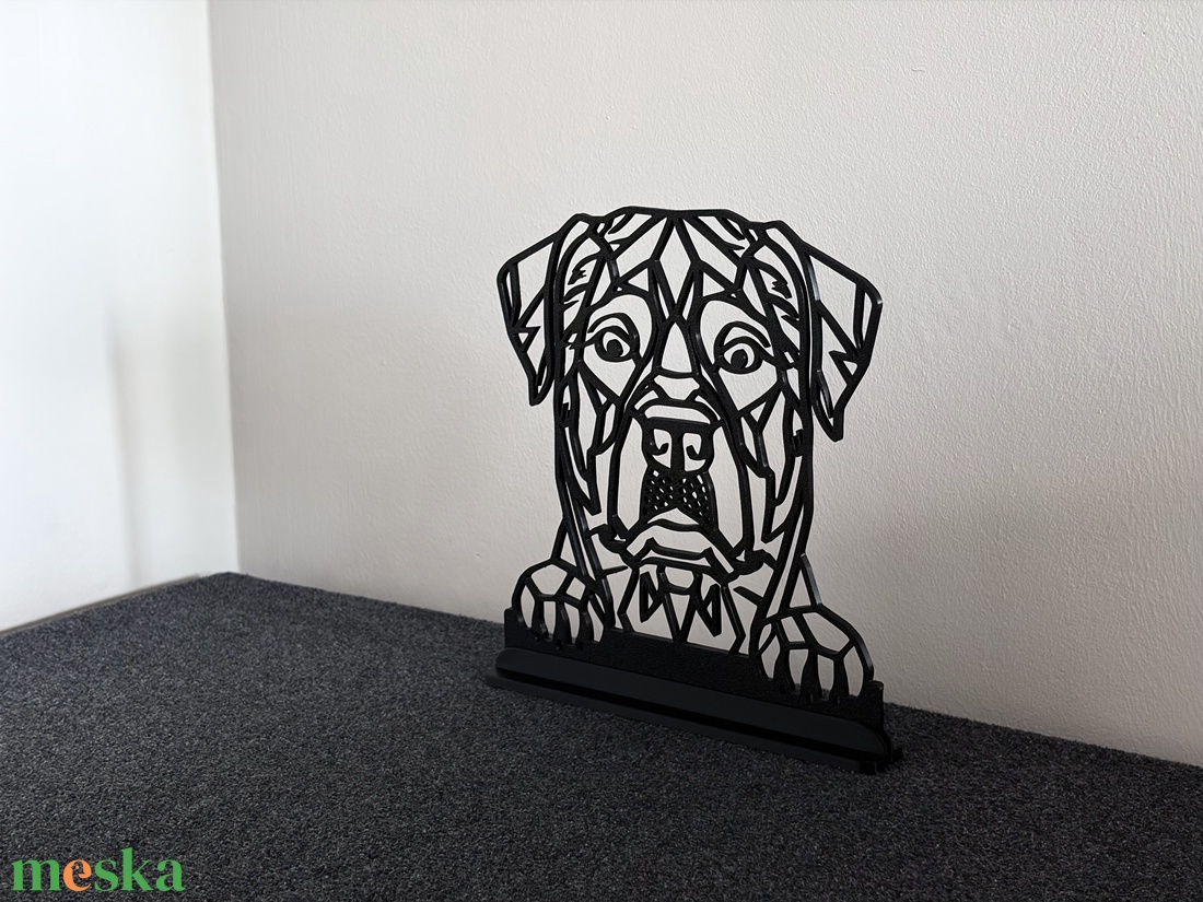 Dekoratív geometrikus Rottweiler - Modern elegancia kutyabarátoknak - otthon & életmód - dekoráció - asztal és polc dekoráció - asztaldísz - Meska.hu