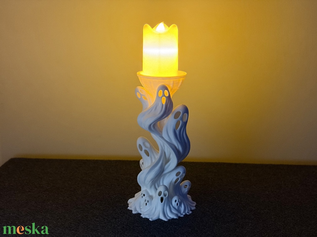 Szellemek LED Gyertyatartó - otthon & életmód - dekoráció - halloween - halloweeni dekoráció - Meska.hu