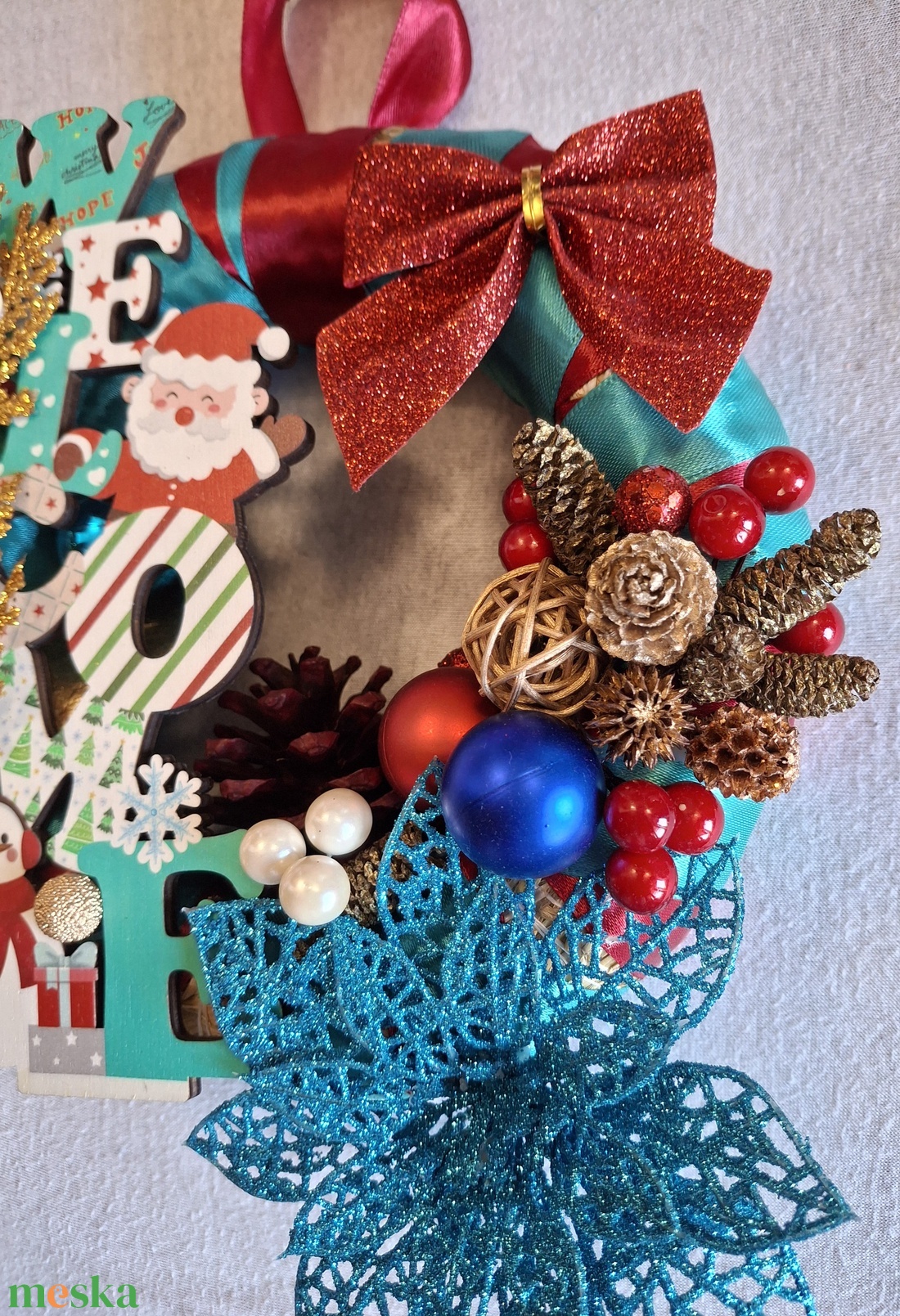 Karácsonyi üdvözlet - karácsony - karácsonyi lakásdekoráció - karácsonyi ajtódíszek - Meska.hu