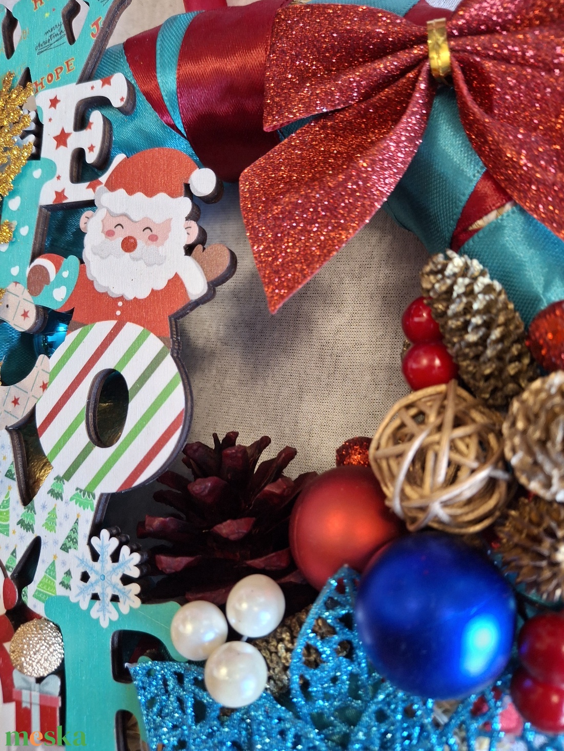 Karácsonyi üdvözlet - karácsony - karácsonyi lakásdekoráció - karácsonyi ajtódíszek - Meska.hu