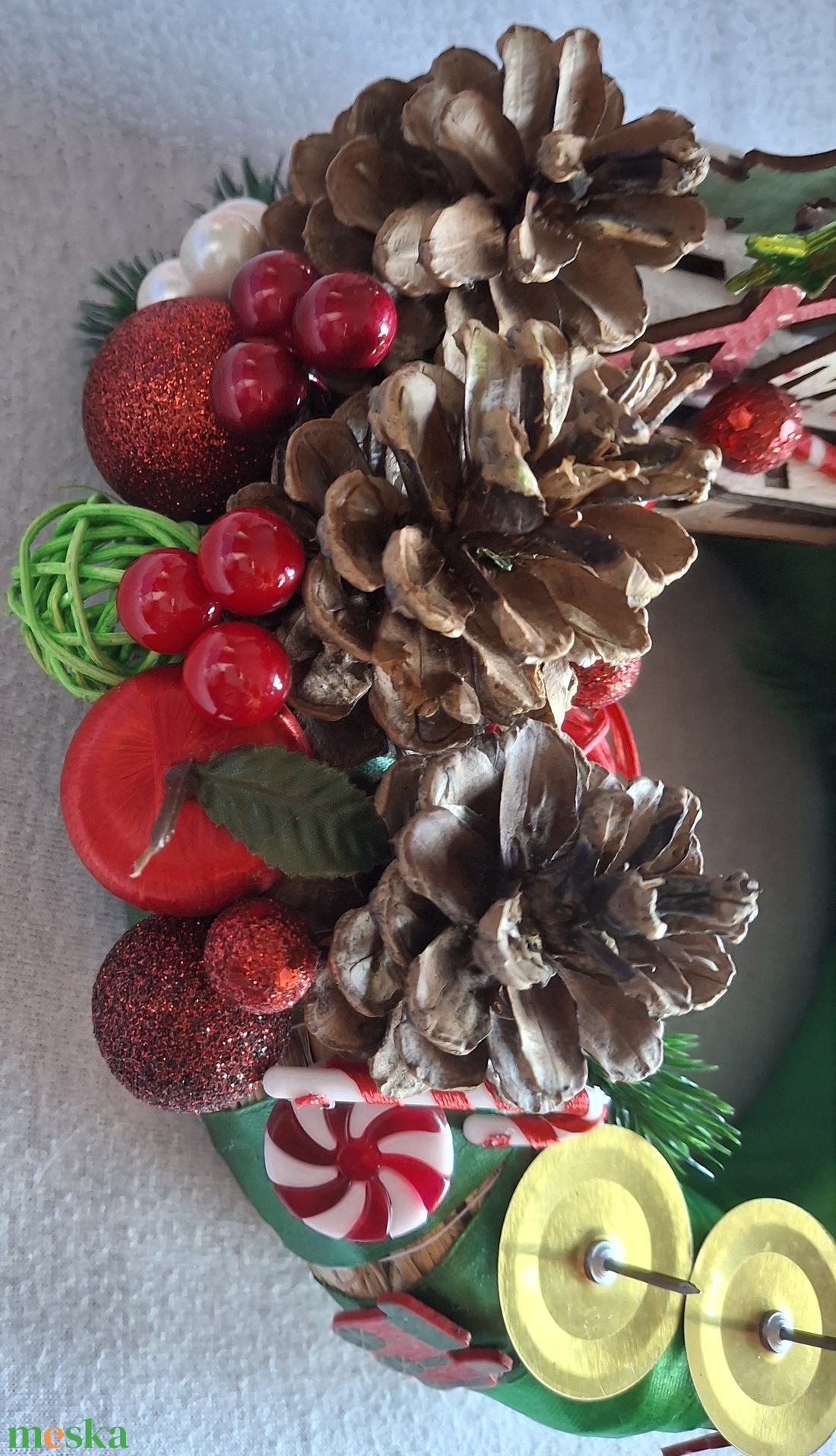 Piros-zöld adventi koszorú - karácsony - adventi díszek - adventi koszorú - Meska.hu Piros-zöld adventi koszorú - karácsony - adventi díszek - adventi koszorú - Meska.hu
