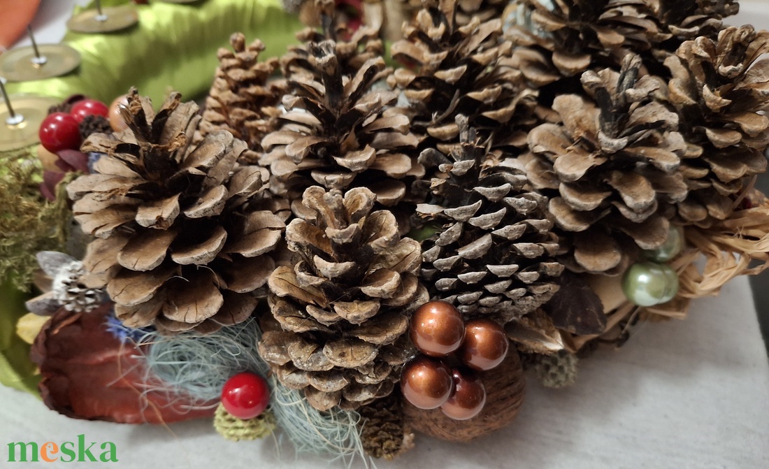 Természetes adventi koszorú - karácsony - adventi díszek - adventi koszorú - Meska.hu