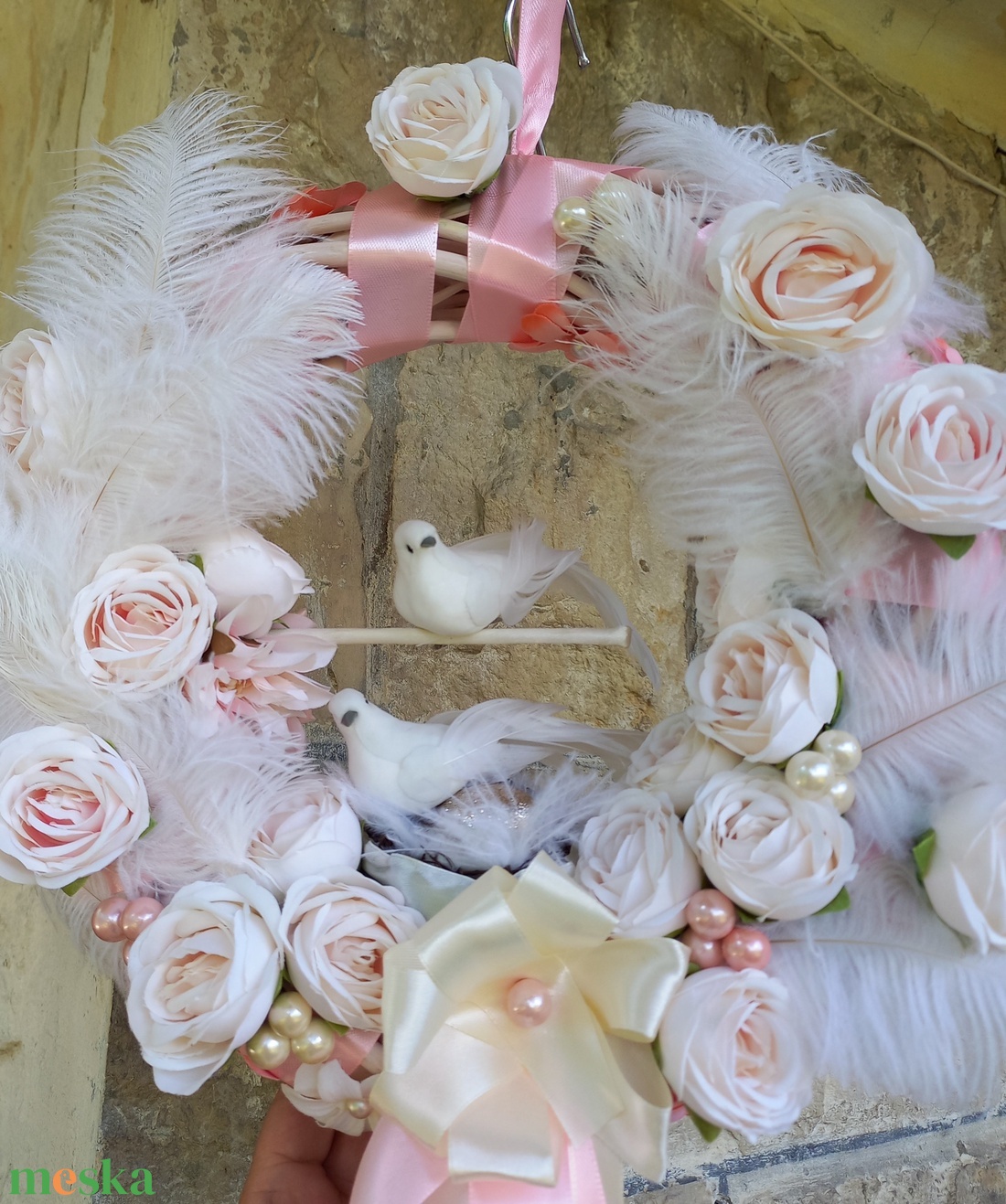 Szerelmes madárkák - otthon & életmód - dekoráció - ajtó- és ablak dekoráció - ajtódísz & kopogtató - Meska.hu