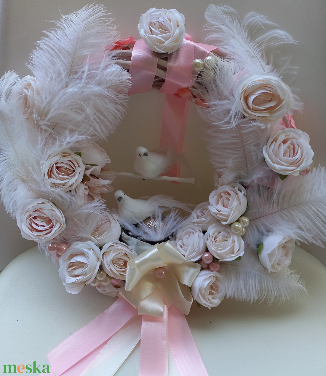 Szerelmes madárkák - otthon & életmód - dekoráció - ajtó- és ablak dekoráció - ajtódísz & kopogtató - Meska.hu