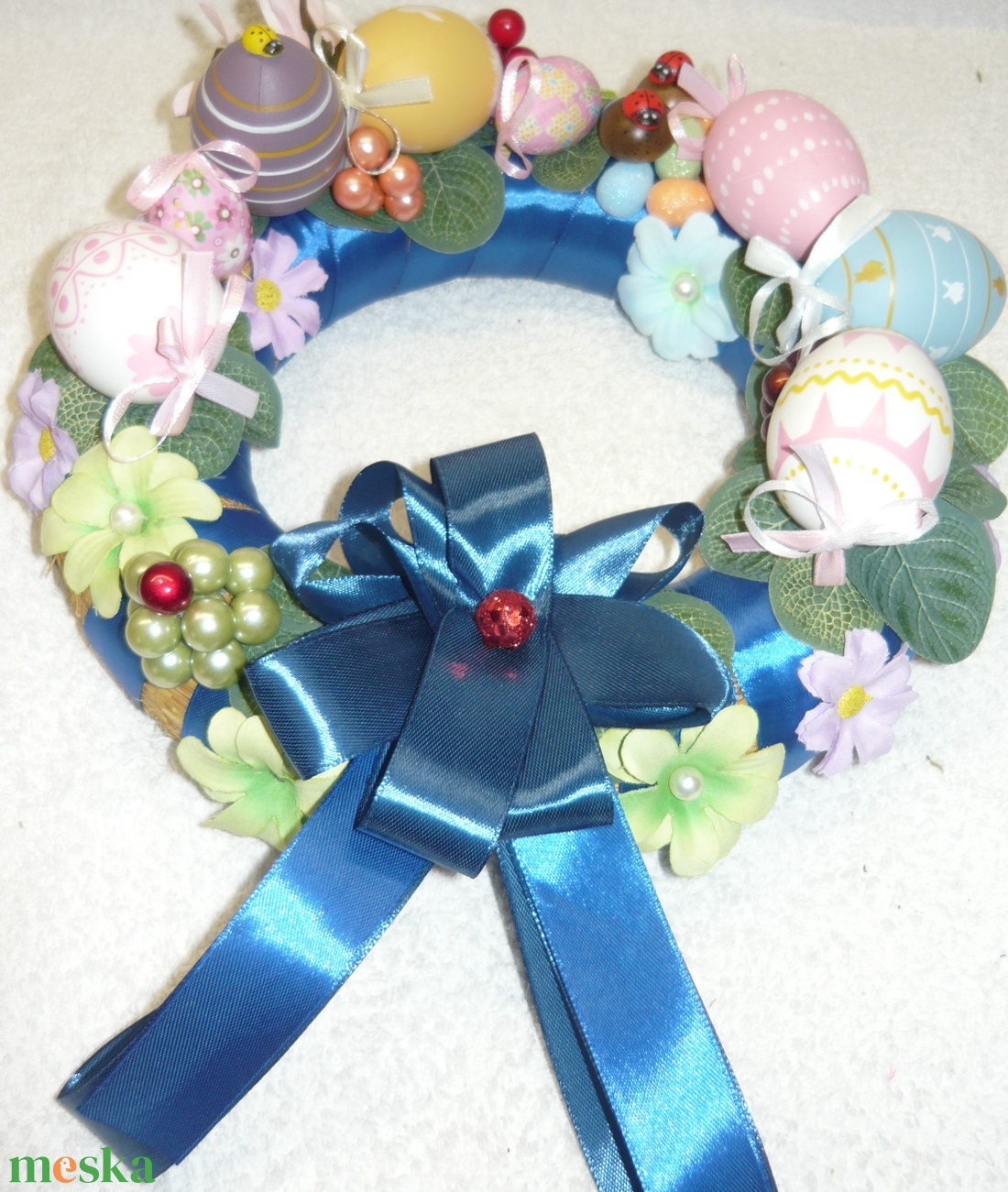Tojások kékben - otthon & életmód - dekoráció - húsvéti asztaldíszek - Meska.hu